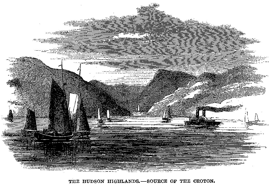 "The Hudson Highlands" engraving from Harper's Magazine, December 1860. Blue Mountain sits at the southern edge of this landscape.
