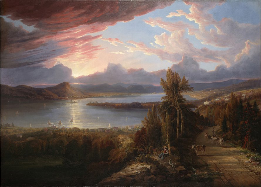 Robert Havell Jr.'s 1851 view of Croton Point and the surrounding landscape, showing the character of the Hudson Valley countryside the Swopes would have known a generation later.